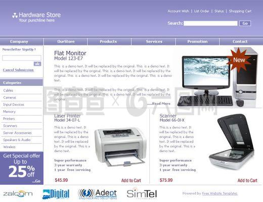 经典国外电脑配件类网站