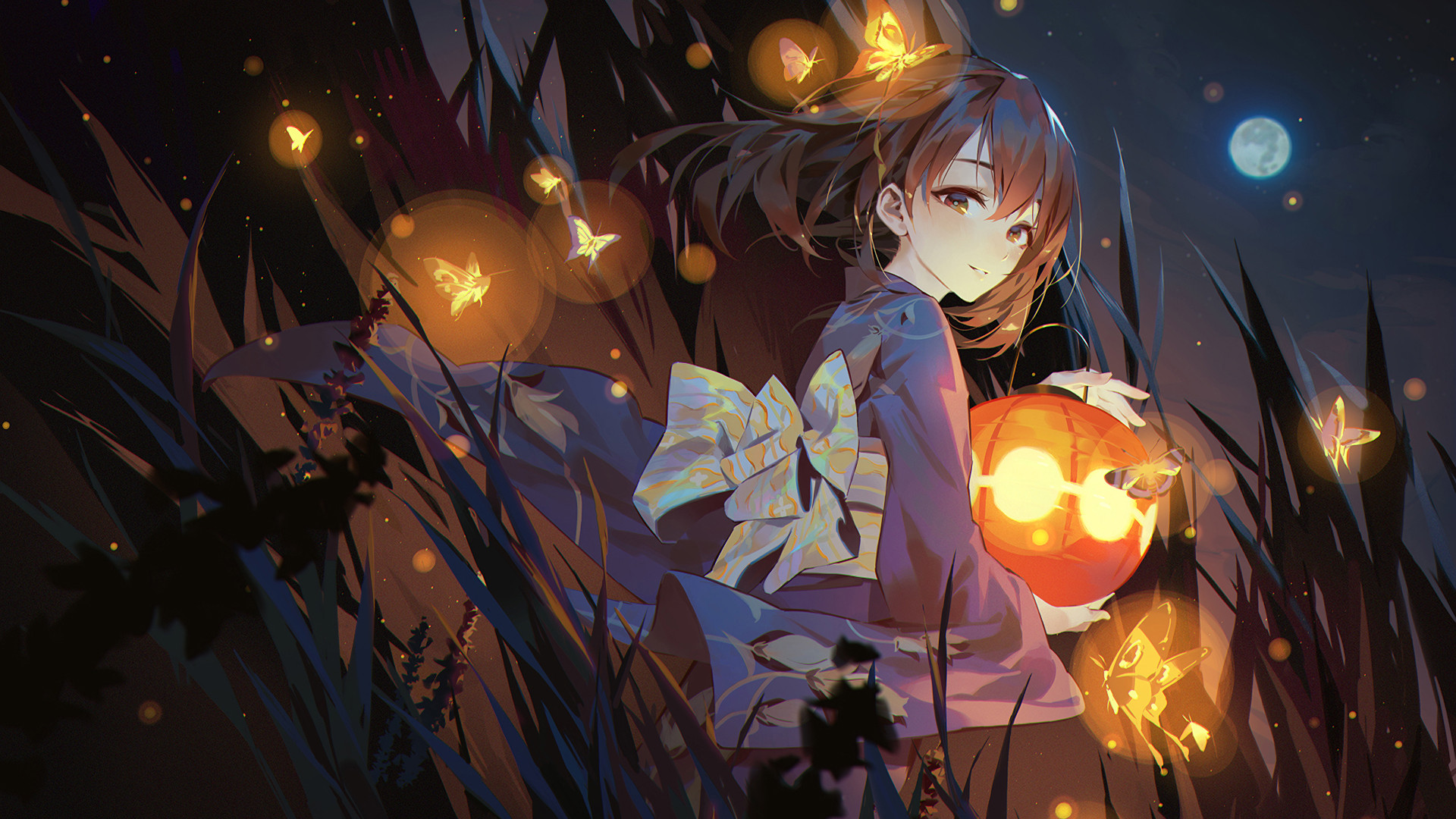 二次元少女动漫高清桌面壁纸_电脑主题网